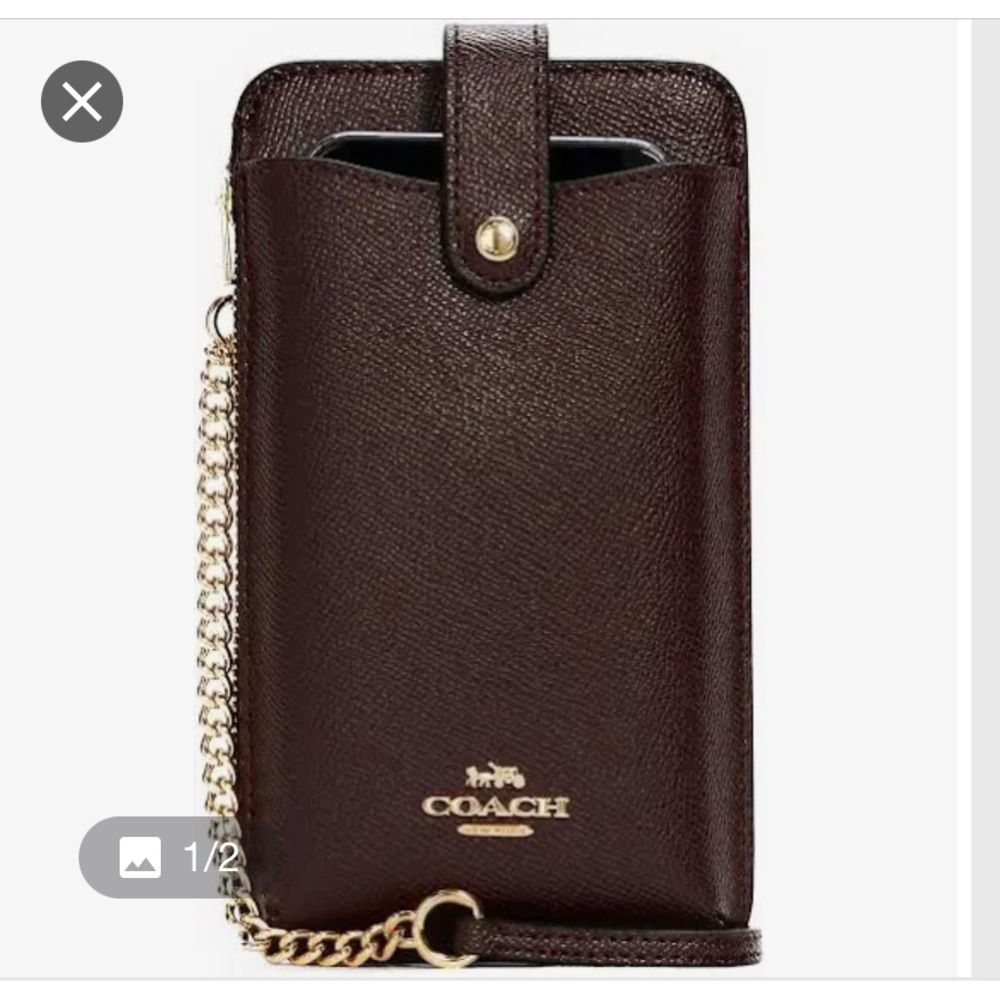 Coach north/south phone cross body
